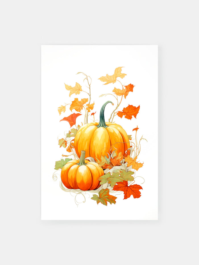 Kürbis Herbsternte Poster