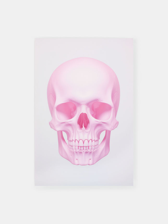 Realistischer rosa Totenkopf Poster