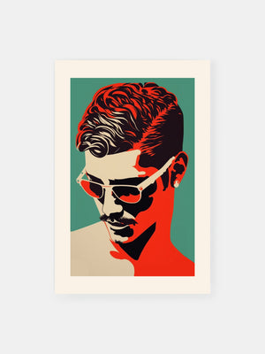 Red Graphic Man Poster