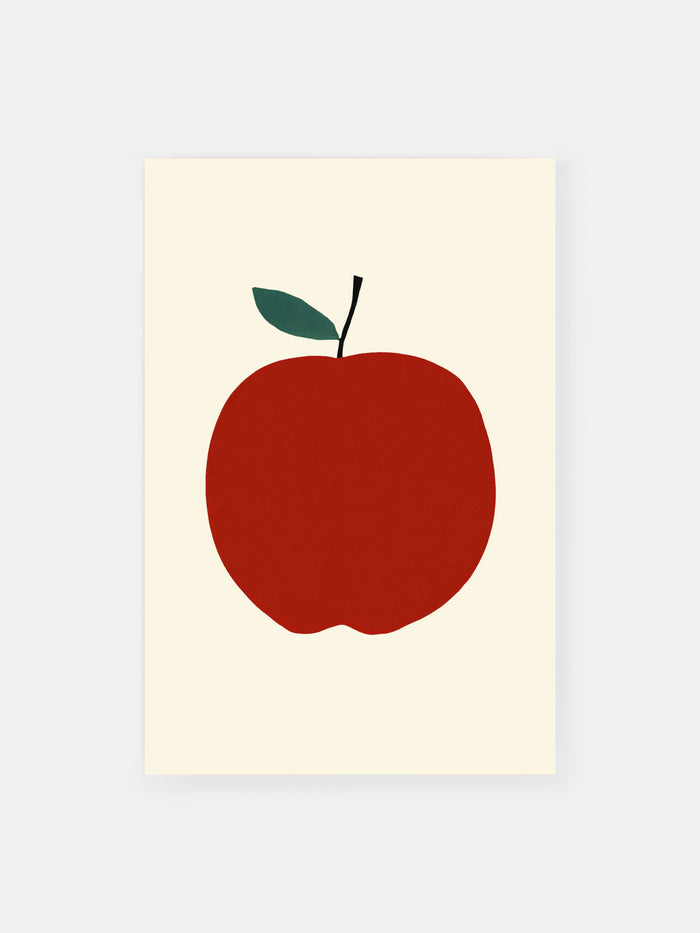 Rotes Minimal Apfel Poster