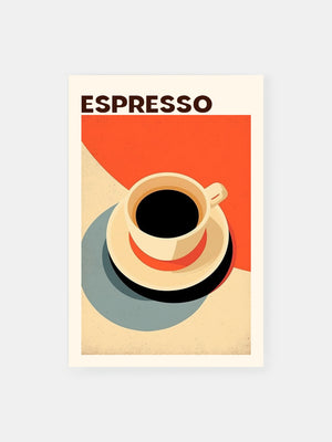 Retro Espresso Coffee Cup Poster