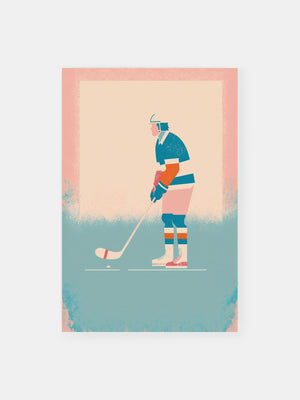 Retro Eishockey Spiel Poster