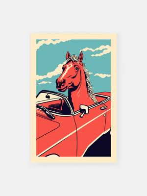 Retro Horse Drive Poster