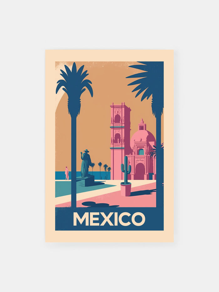 Retro Mexiko Skizze Poster