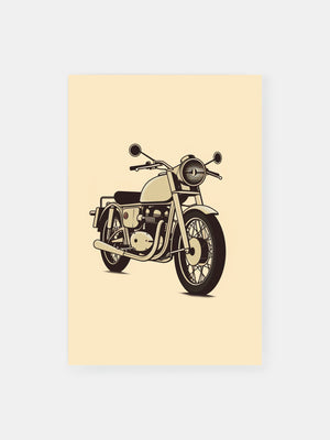 Retro Motorradfahrt Poster