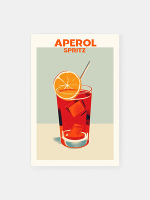Retro Orange Aperol Spritz Poster