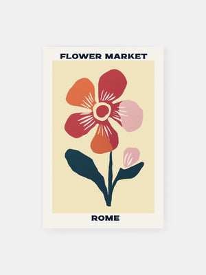 Rome Blooms Market Poster