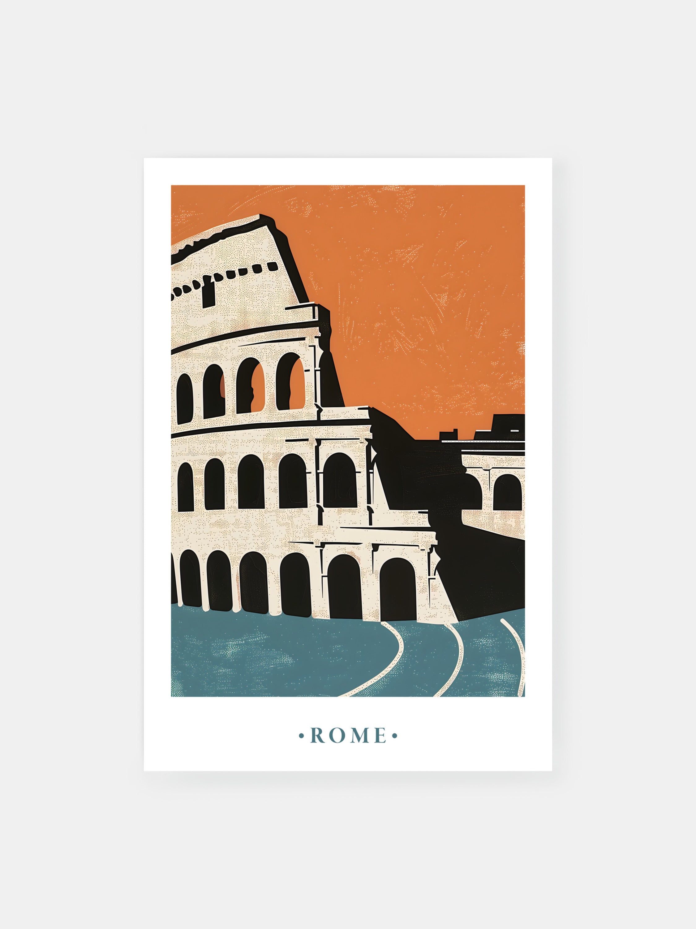Rome Colosseum Italy Travel Poster - Klumo Shop