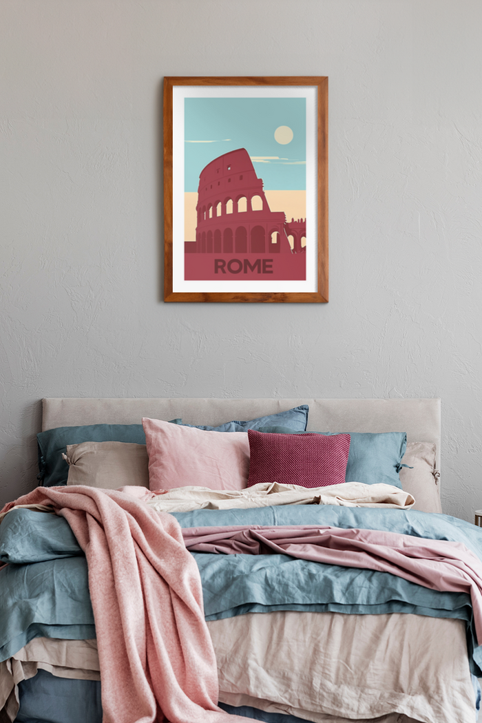 Room In Rome Poster Colosseum Romantic View Poster - Klumo Shop