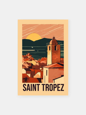 Saint Tropez Sonnenuntergang Poster