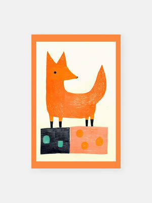 Scandinavian Fox Poster
