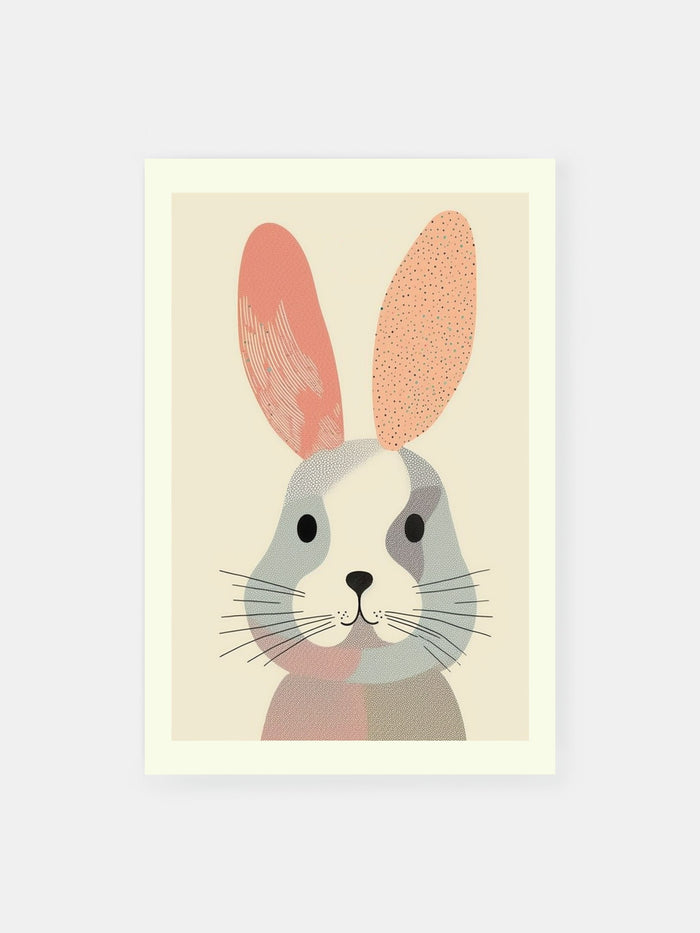 Scandinavian Pastel Bunny Poster