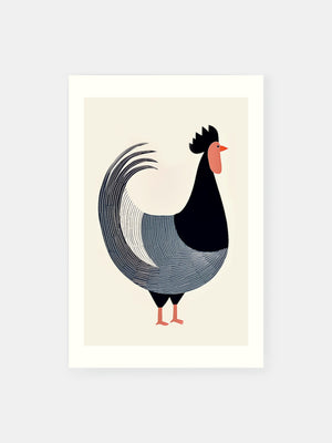 Scandinavian Rooster Poster