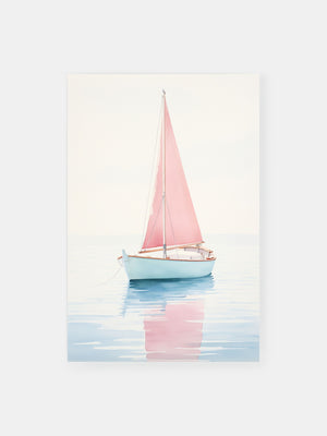 Gelassenes Segelboot Voyage Poster