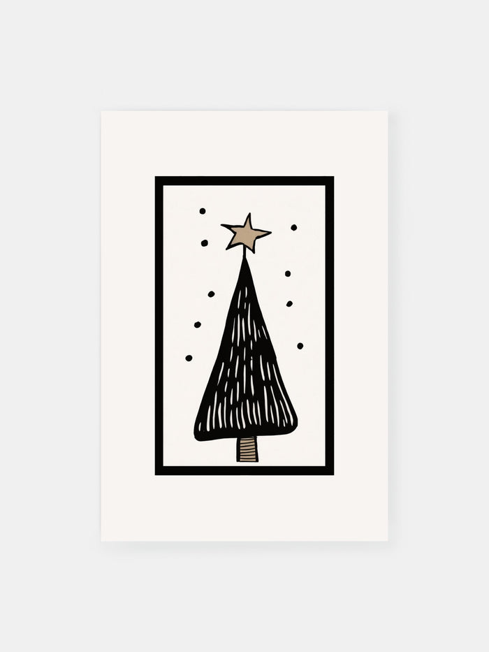 Einfaches Weihnachtsbaum Poster