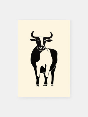 Simple Cow Poster