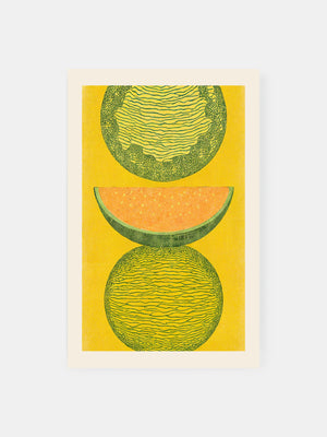 Melone in Scheiben geschnitten Harmonie Poster