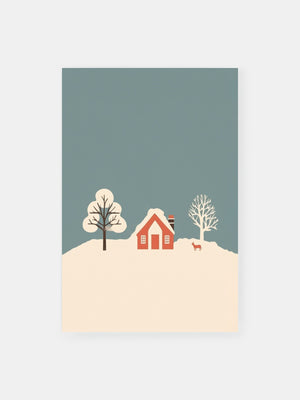 Schneebedeckte Winterruhe Poster