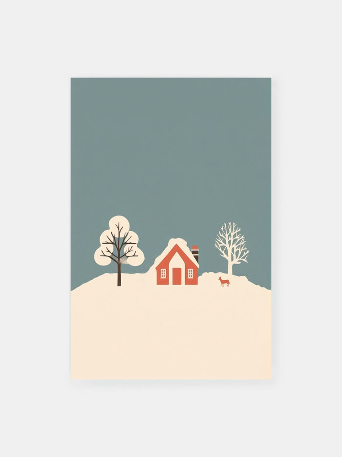 Schneebedeckte Winterruhe Poster