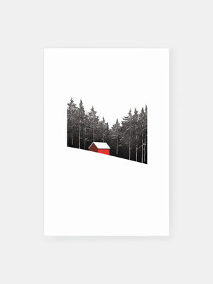 Verschneite Wildnis Landschaft Poster