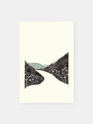 Snowy Woodlands Poster