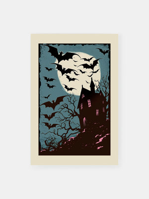 Spooky Black Bat Poster