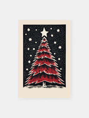 Starry Christmas Tree Poster