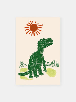 Sunlit Dinosaur Poster