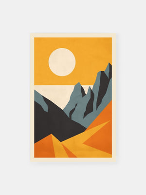 Sunset Mountain Peaks Poster