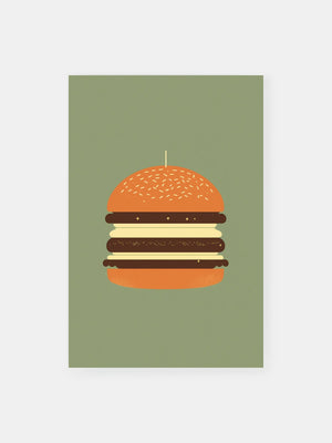 Symmetric Burger Majesty Poster