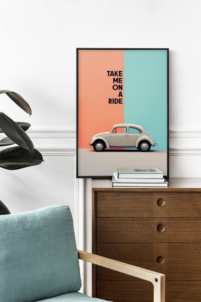 Beetle Retro Ride Poster - Klumo Shop
