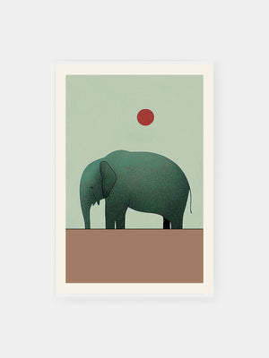 Tranquil Minimalist Elephant Poster