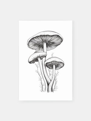 Translucent Mushroom Family Poster