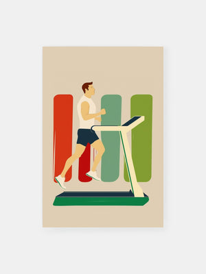 Laufband Fitnessstudio Sprint Poster