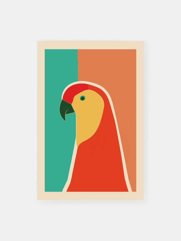 Tropischer bunter Papagei Poster