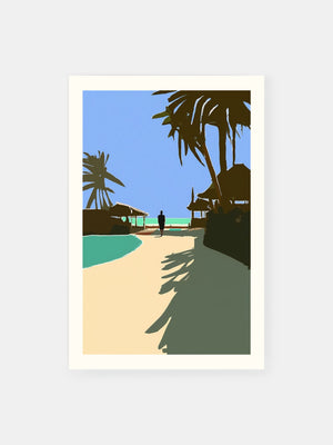 Tropical Palm Shadows Poster