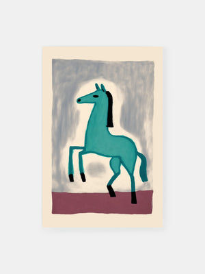 Turquoise Horse Poster