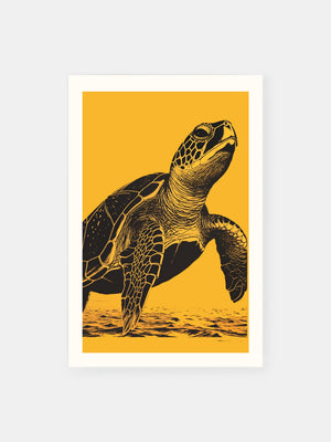 Turtle Monochrome Poster