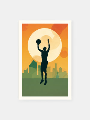 Urban Basketball Dunk Jump Poster
