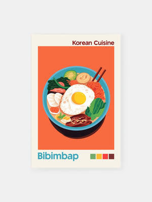 Vibrant Korean Bibimbap Poster