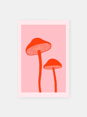 Vibrant Mushroom Harmony Poster