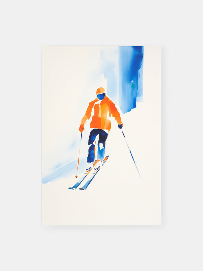 Vibrant Skier Poster