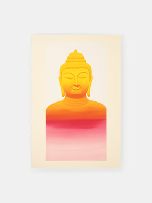 Lebendiger Sonnenaufgang Buddha Poster