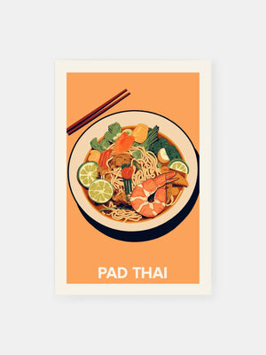 Vintage Asian Pad Thai Poster