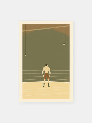 Vintage Boxer in der Arena Poster