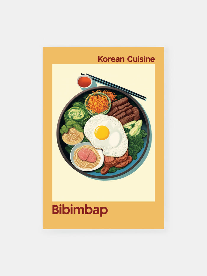 Vintage Korean Bibimbap Poster