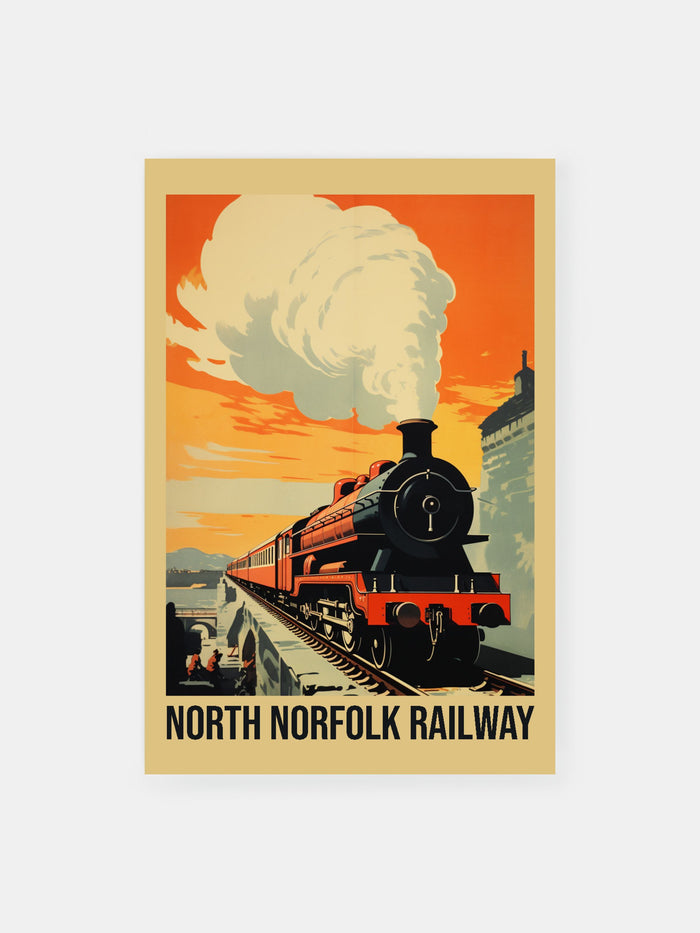 Vintage Norfolk Train Poster