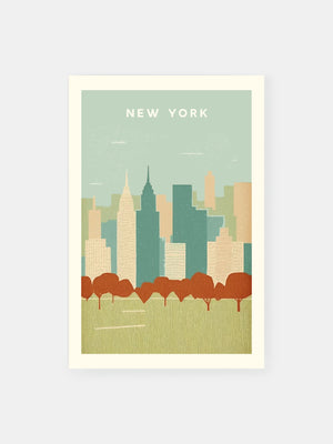Vintage NYC Central Park Poster