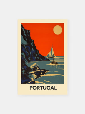 Vintage Portugal Seascape Poster