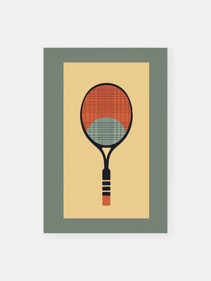 Vintage Tennis Racket Poster